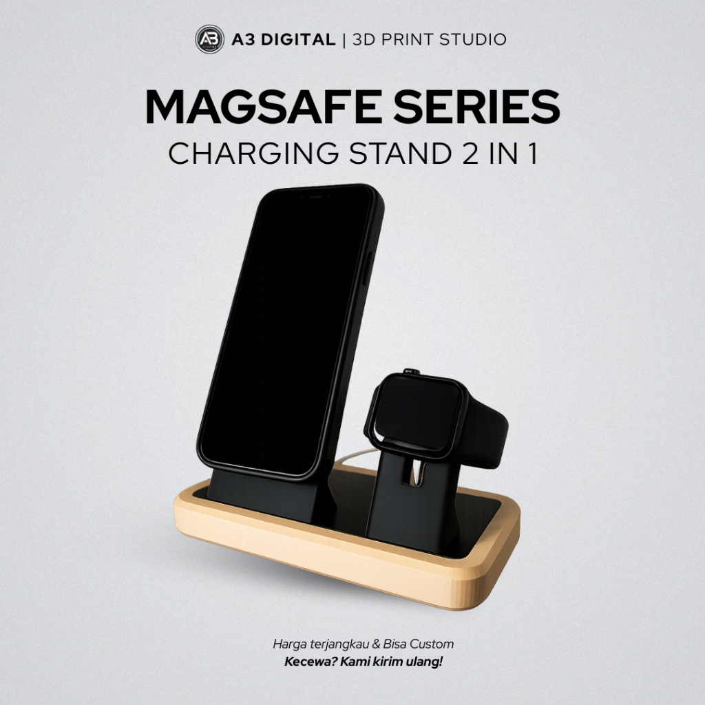 แท่นชาร์จ iPhone & Apple Watch | ที่วาง Iphone Apple Watch สไตล์มินิมอล | Aesthetic Dock Organizer