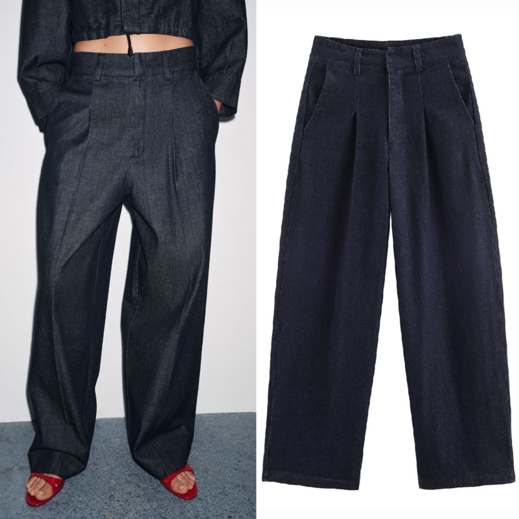 กางเกงยีนส์สีกรม 79341 (เทนซี)