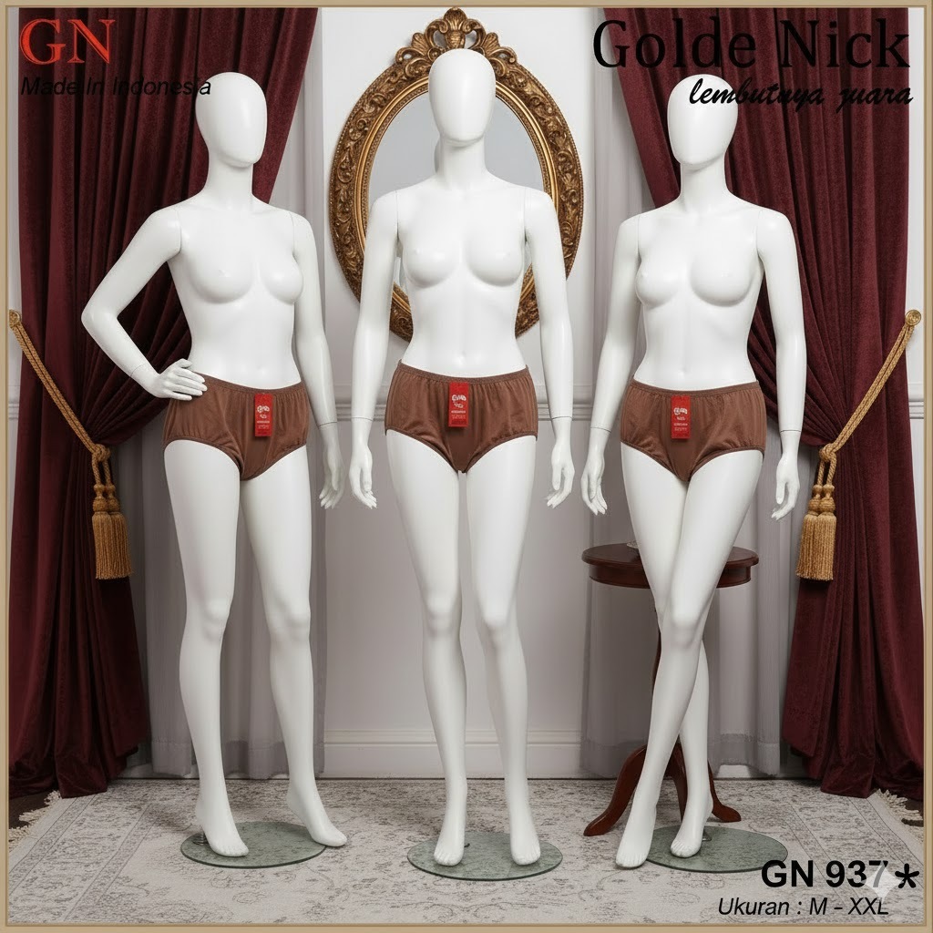 Golden Nick 939 Dark กางเกงใน (6 ชิ้น) Golden Nick 939 Dark Color CD Size ML XL XXL - กางเกงผู้หญิงน