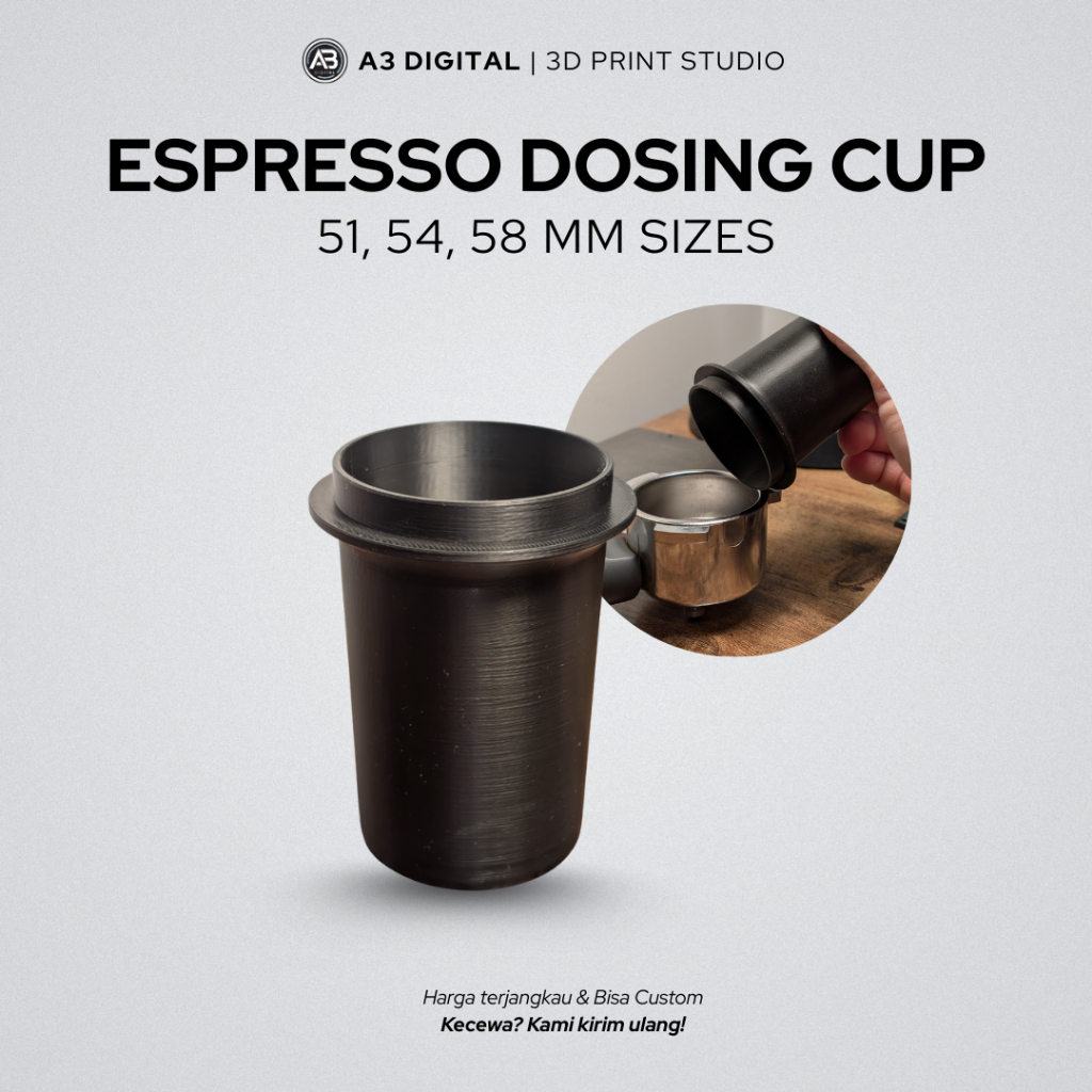 Espresso Dosing Cup 51/54/58mm – ป้องกันการรั่วไหล ทําความสะอาดง่าย | ขาว ดํา เทา