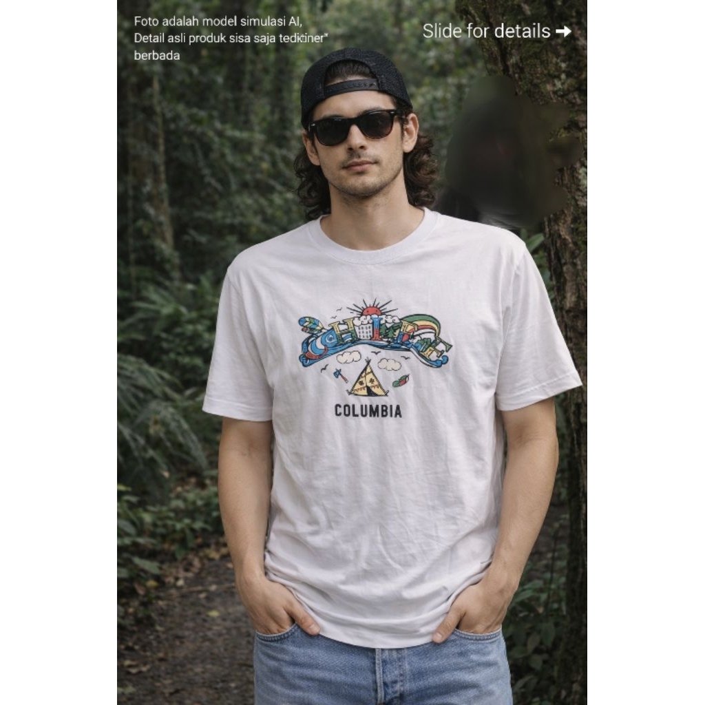 เสื้อยืด C0L**BIA 0R1 ไซส์ M (P68 x L52)