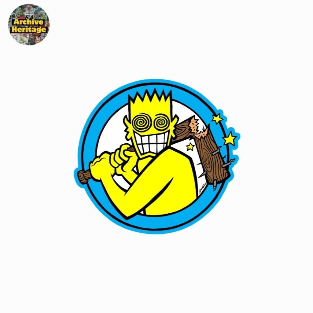 สติ๊กเกอร์ ALL bart simpson logo band punk rock สติ๊กเกอร์ไดคัทโค้งมน