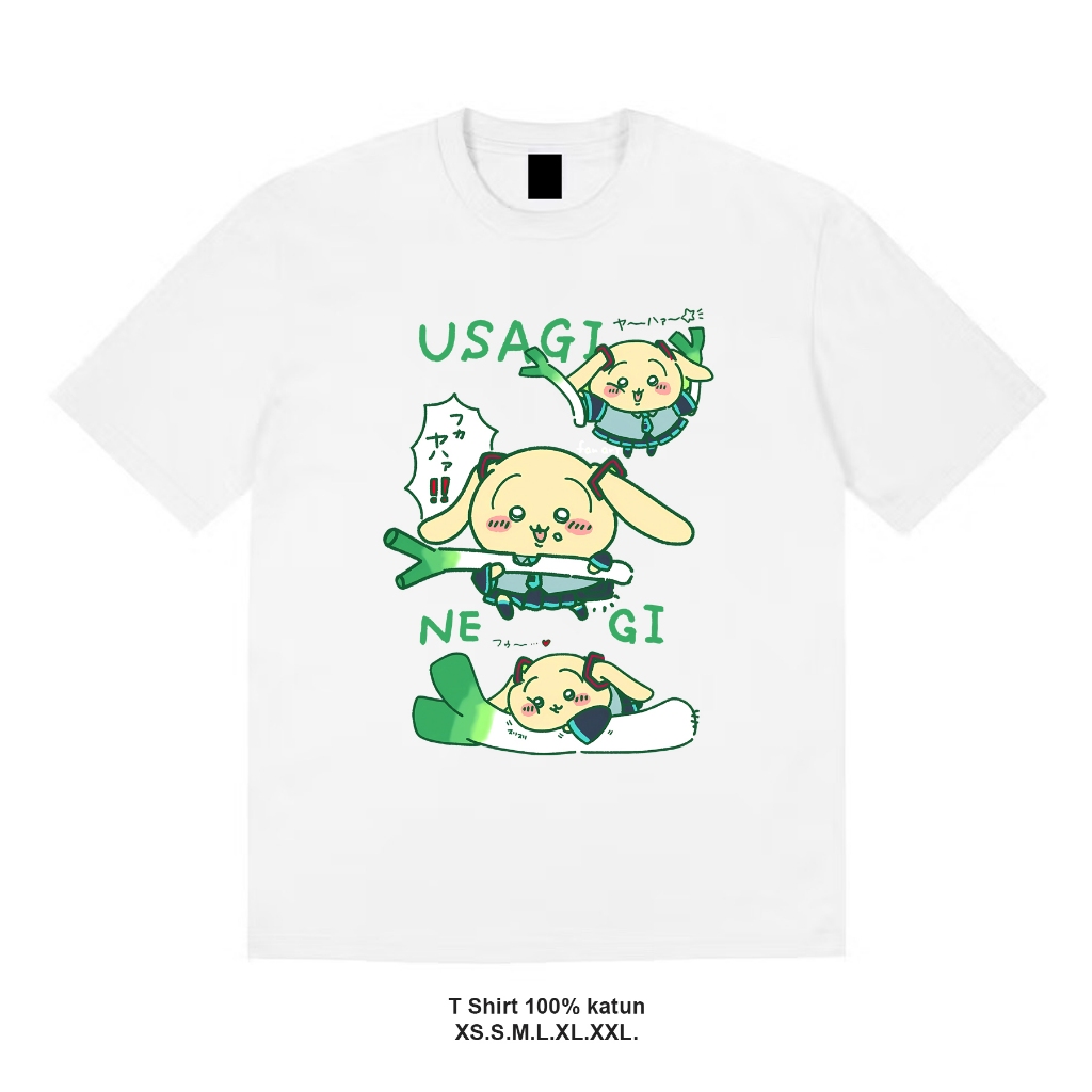 เสื้อยืด Miku Hatsune miku Chiikawa Chiikawa Usaki การ์ตูนเสื้อผ้าน่ารัก Hatsune Miku (เวอร์ชั่น 3 โ