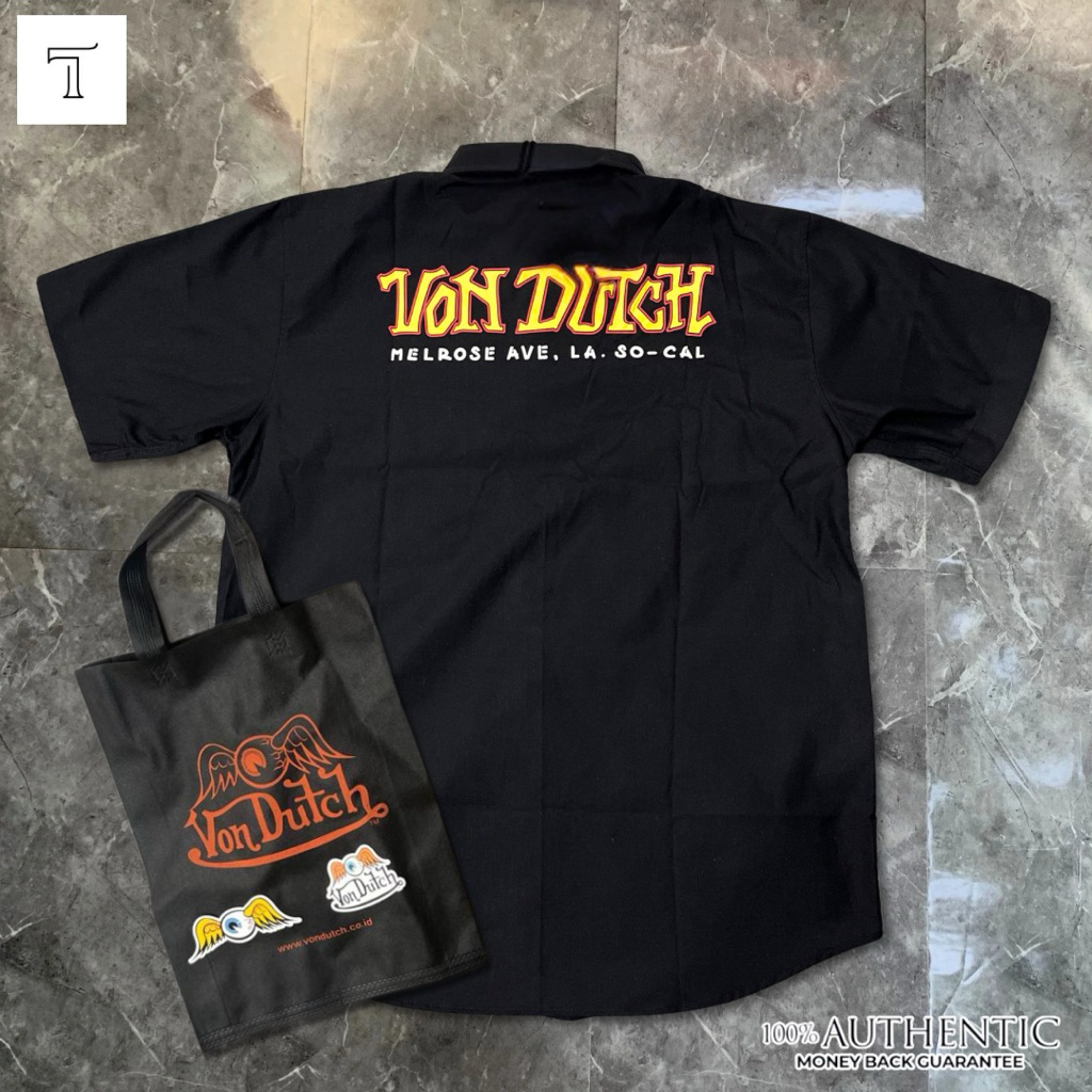 VOND*TSHIRT สีดําสีเหลือง MOTIF ORIGINAL 100% VW-11