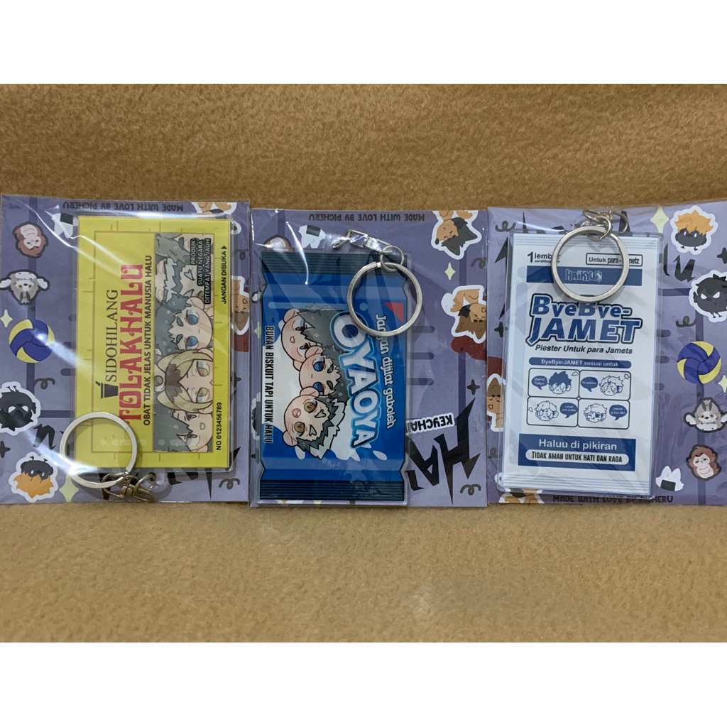 พวงกุญแจ Fanmade Haikyuu Kuroo Kenma Bokuto Oikawa by /picheru