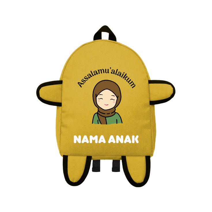 ASSAMALMUALAIKUM Motif Mini Backpack - Mini Backpack (FREE NAME)