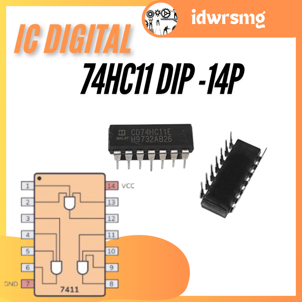 74HC11 IC 74 HC 11 7411 DIP -14P 74hc11 จุ่ม 14pin 7411 จุ่ม