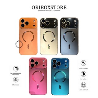 ORIBOX Flowing Light Magnetic Glass Case For Iphone 17 17air 16 15 14 13 12 11 Pro Plus Promax RCI622