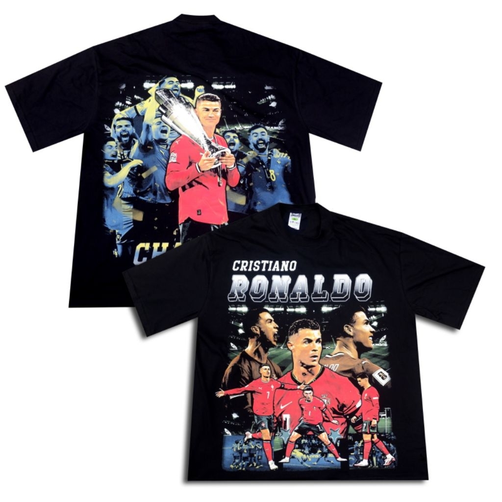 เสื้อผ้า ZWLF - เสื้อยืด OVERSIZE RONALDO CR7 เสื้อยืด CRISTIANO RONALDO