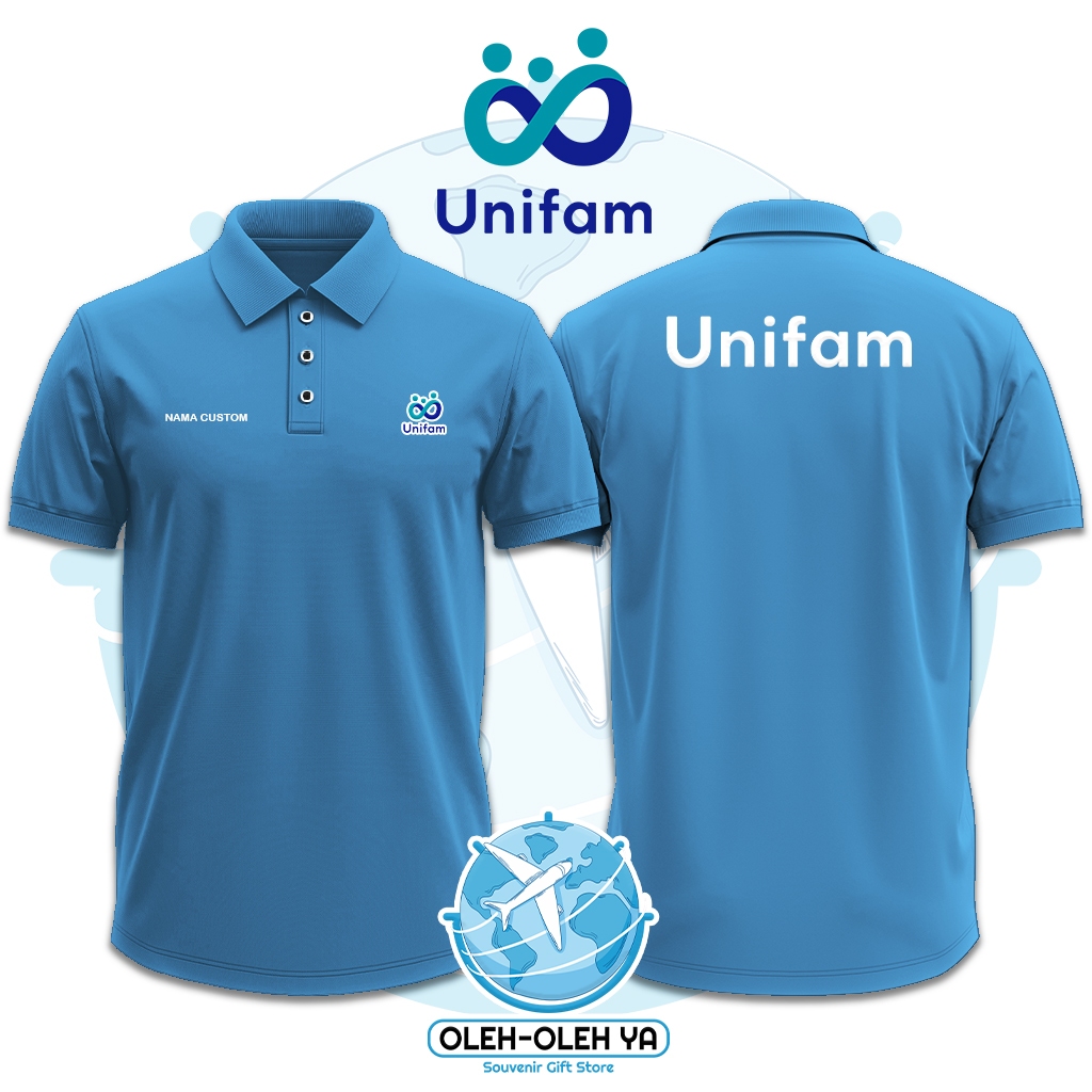ของที่ระลึก Yes Wangki เสื้อโปโลคอปก Wangki Work Shirt - Unifam United Family Food Indonesia - DTF เ