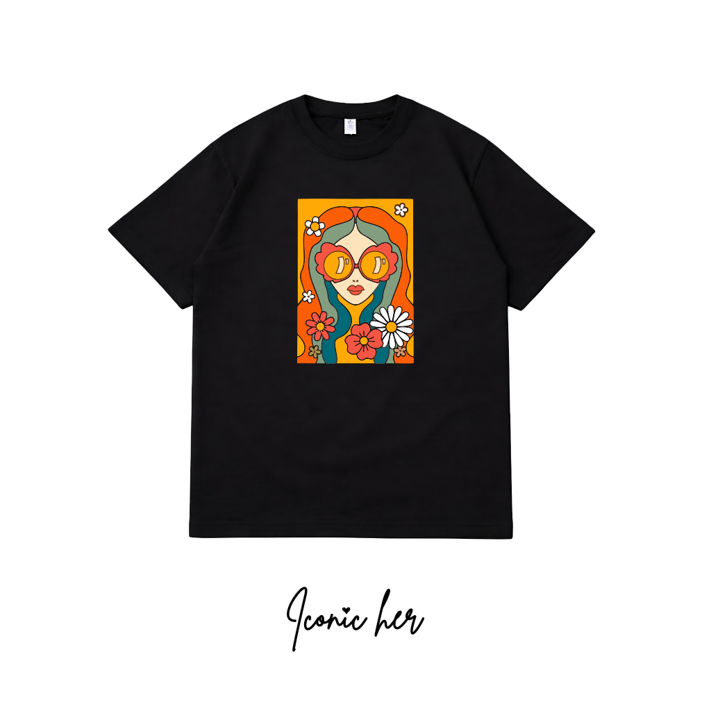 KATUN Iconic Her Womens Premium Cotton Orange T-Shirt