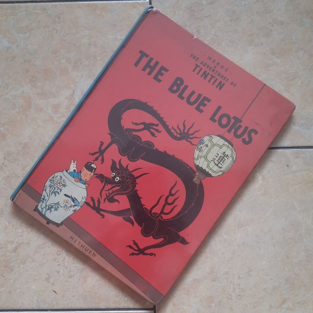 The Adventure Of Tintin The Blue Lotus Herge Methylene English ปกแข็ง Full Color Original Minus 1 แผ