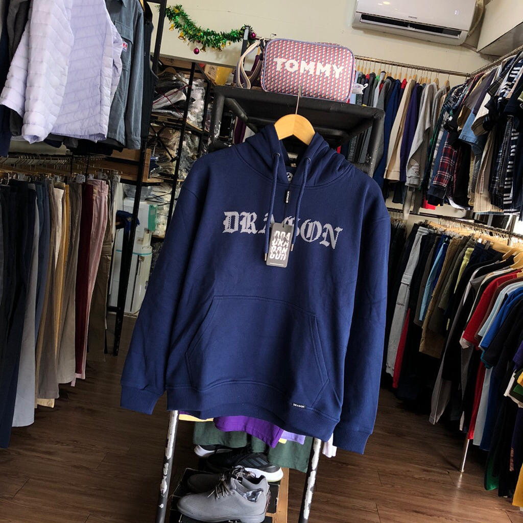 PULLOVER HOODIE DRAGON FLY LINE BLUE