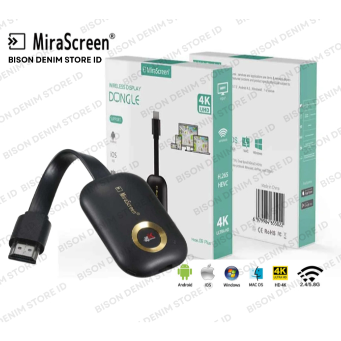 MiraScreen G9 Plus HDMI Wireless Display Dongle 5G 2.4G Dual Band 4K RESOLUTION