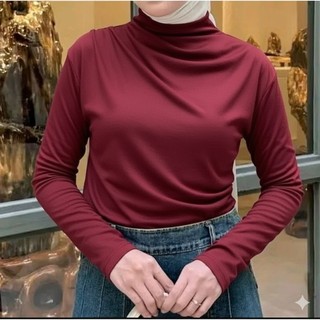 April Top Blouse Wanita Lengan Panjang Korean Style | Bahan Adem | Ukuran M L XL | Atasan Kerja Kasual