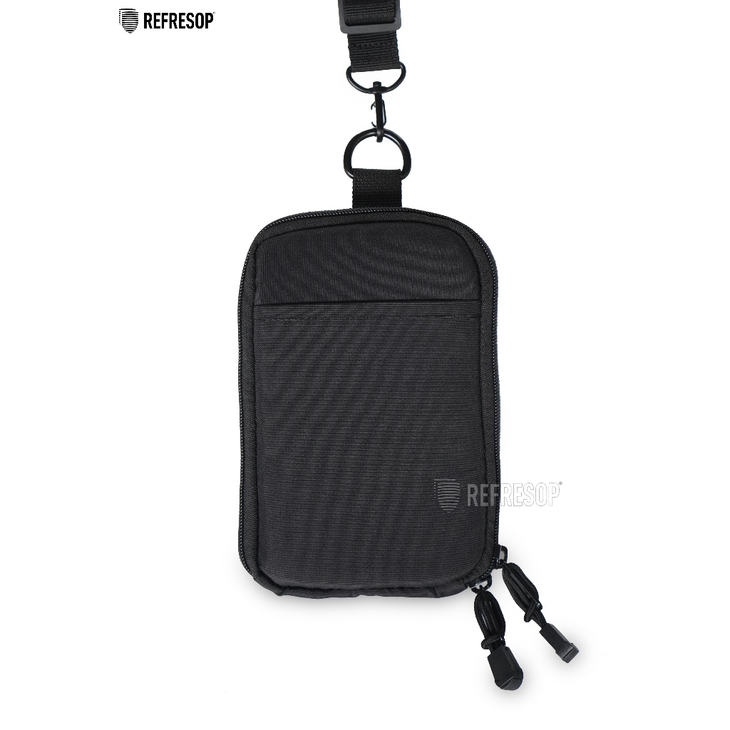 REFRESOP Original PX102 Mini Sling Bag HP Wallet Hanging Wallet Sling Bag - สีดํา