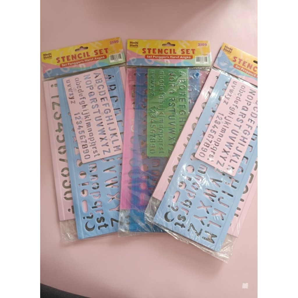 STENCIL LETTER RULER SET