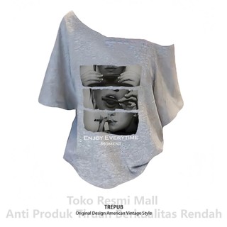 TREPUB. Sabrina T-shirt Oversize Three smoking women Baju Kaos Korean Style | Pria Wanita /387