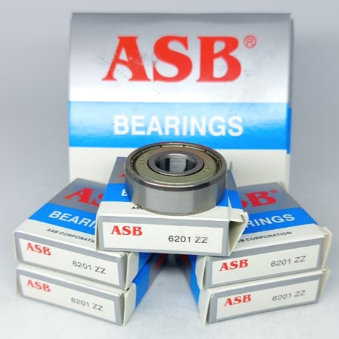 (WHOLESALE 10PCS) 1 กล่อง / 10PC BEARING 6201 ZZ ASB IRON CAP LAHAR/KLAR LAKER GIR 6201-ZZ
