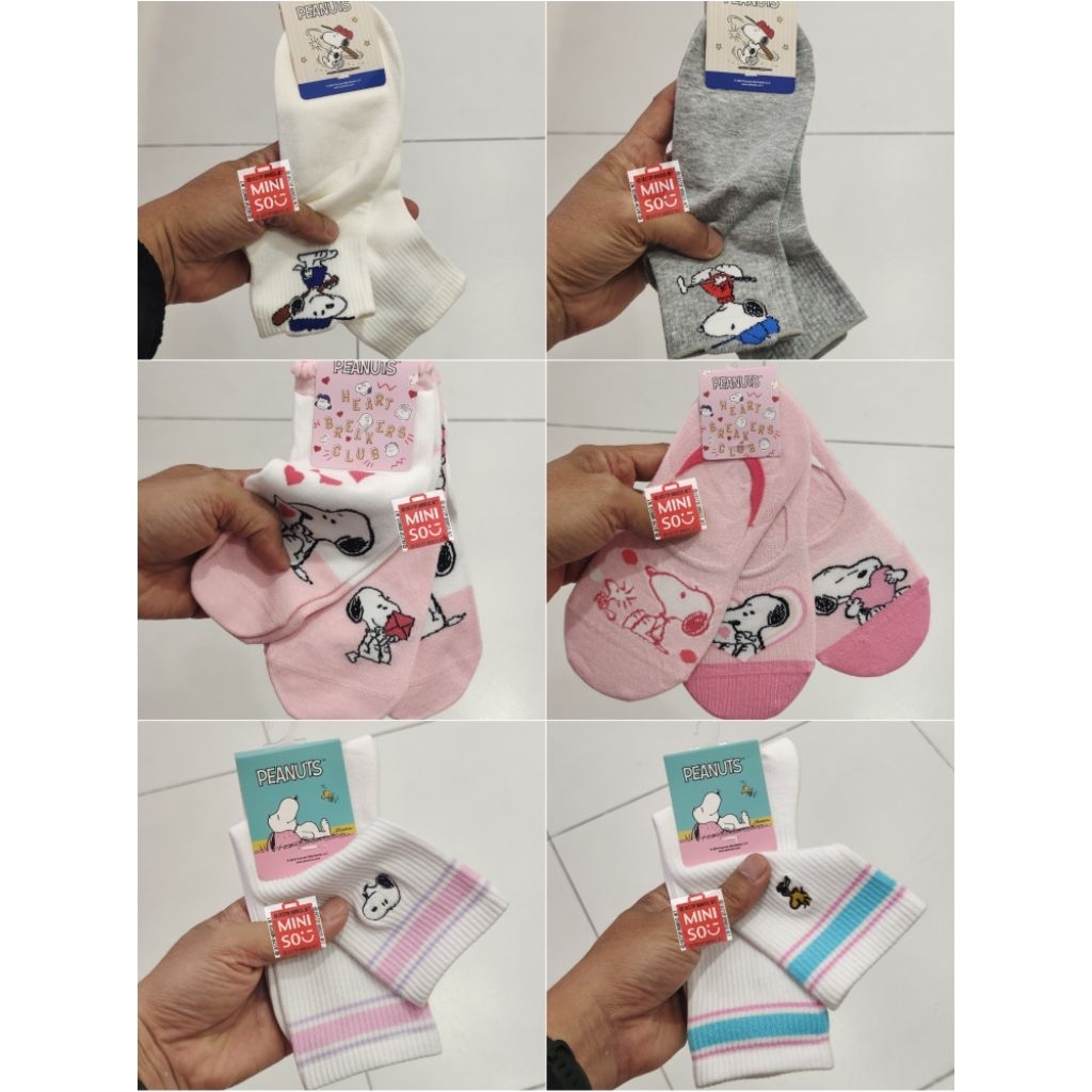 MINISO ถุงเท้าคอลเลกชั่น SNOOPY