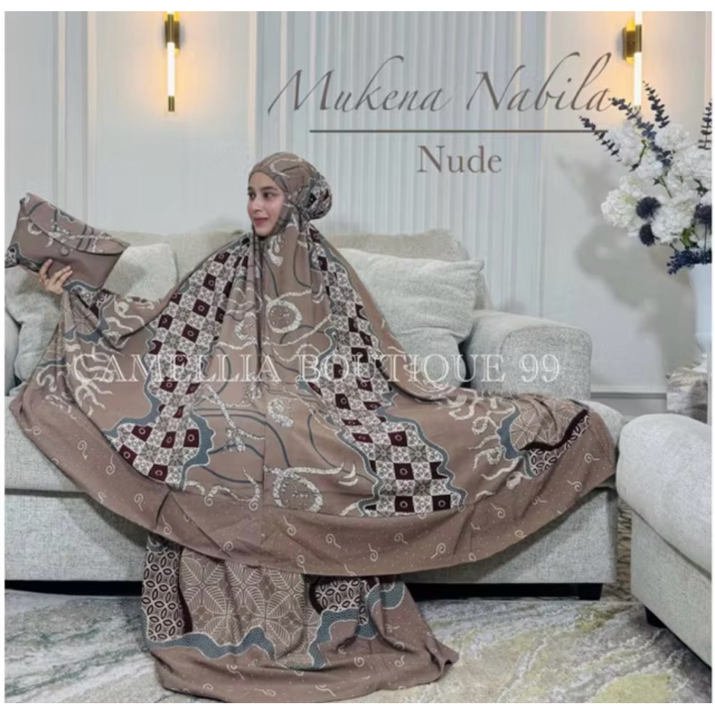 [ใหม่] NABILA PREMIUM PRAYER CLOTHES สีนู๊ด || By Camelia Boutique 99