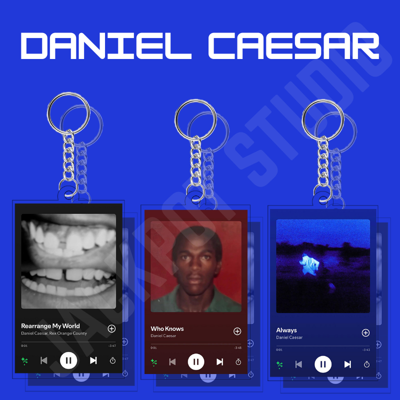 GANTUNGAN [CUSTOM SONG] พวงกุญแจปก Daniel Caesar Spotify | พวงกุญแจแดเนียลซีซาร์ซอง