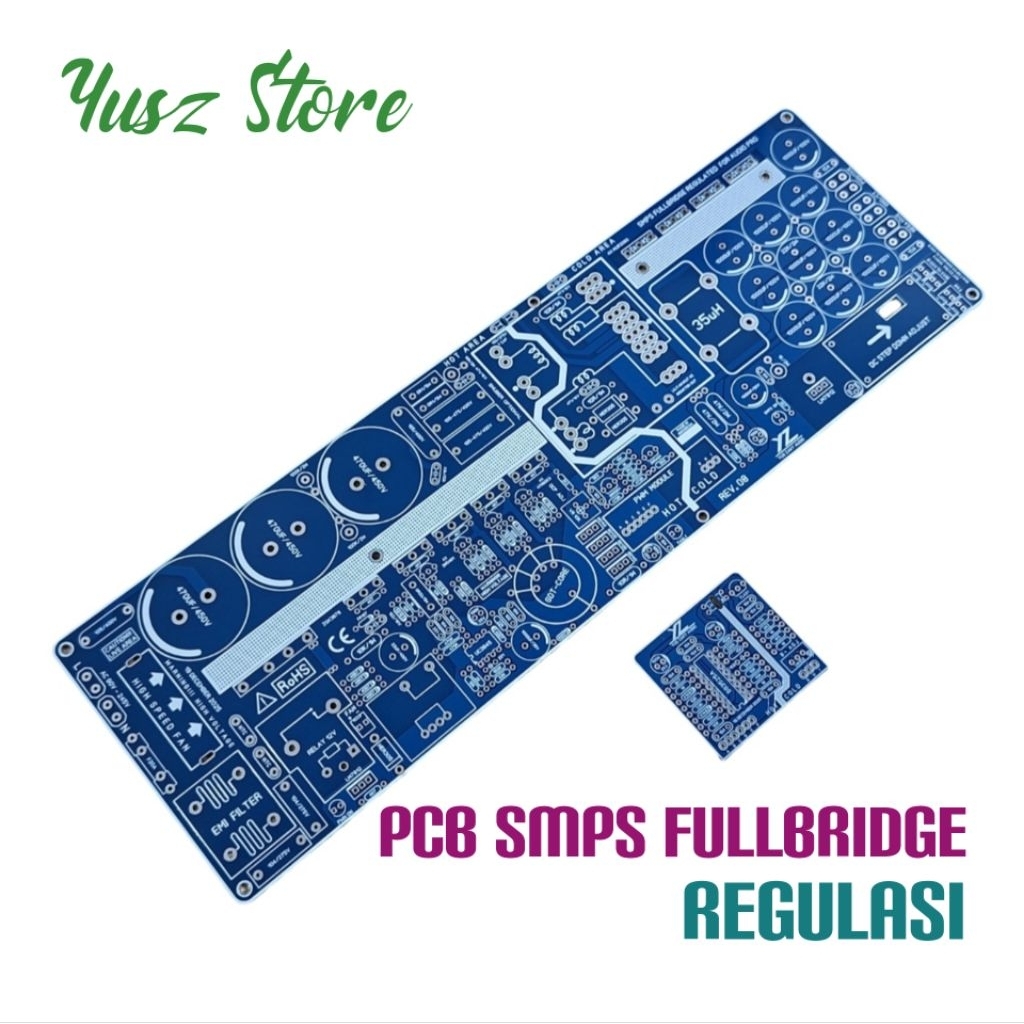 PCB SMPS Fullbridge การควบคุม PCB ไฟเบอร์สองชั้นสําหรับหน่วยจ่ายไฟเสียง