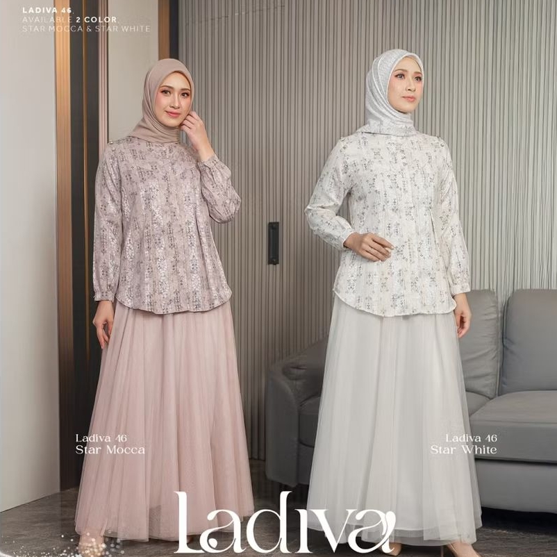 ETHICA ONE SET LADIVA 46 (Star White & Star Mocca) One Set เสื้อและกระโปรงสตรี