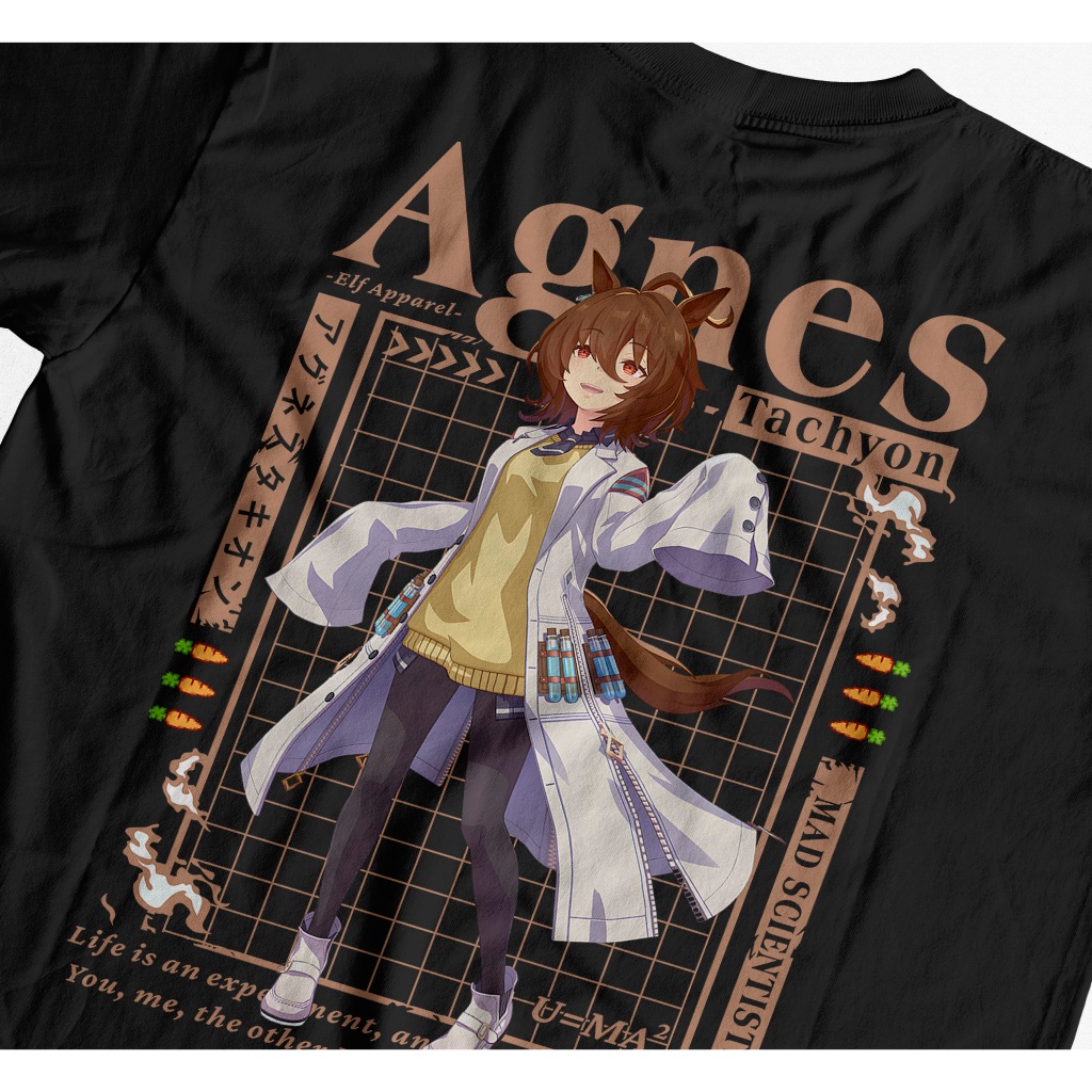 Heavyweight Agnes Tachyon Uma Musume อะนิเมะเสื้อยืด: Agnes Tachyon Uma Musume Cotton 20s Heavyweigh