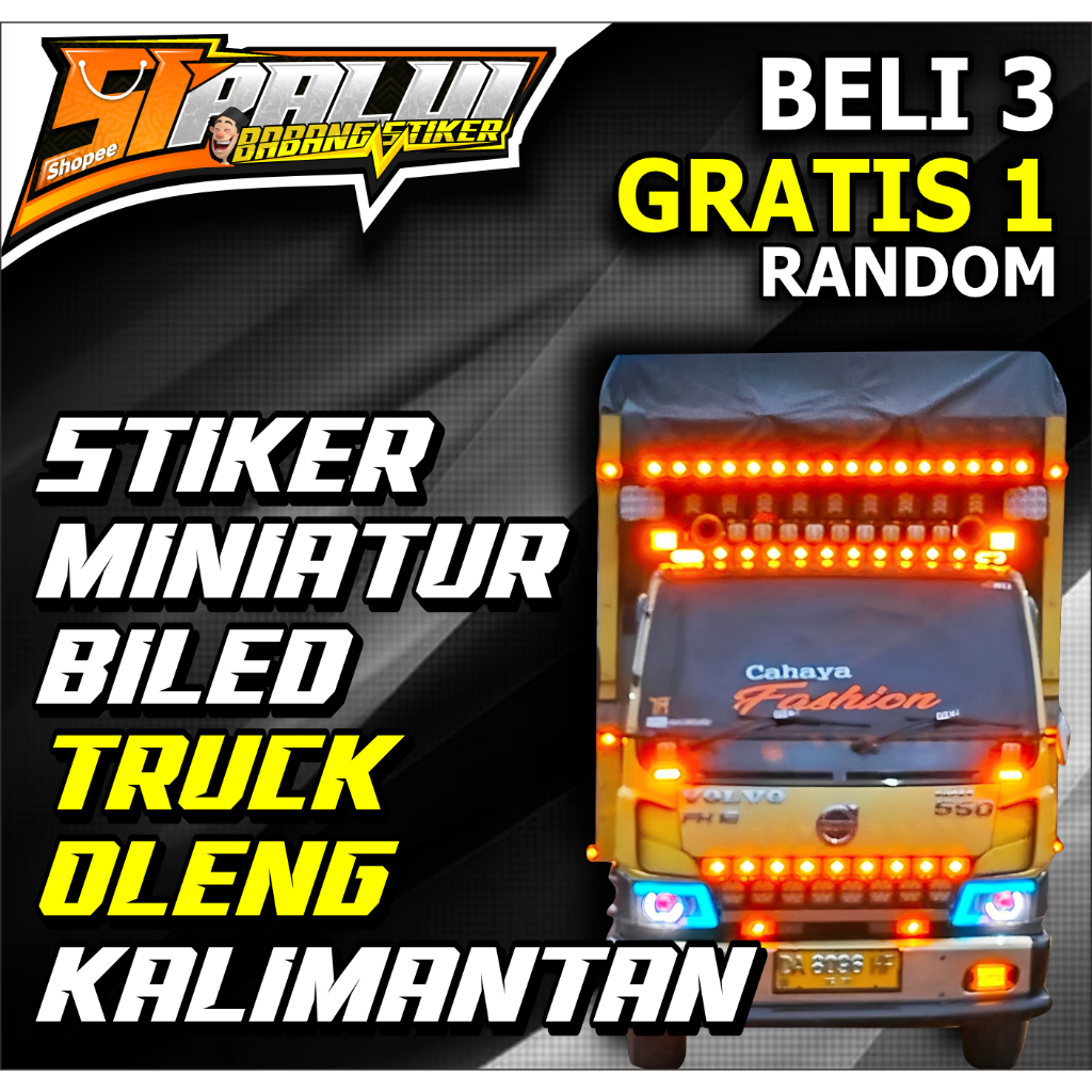 MINIATURE BILED สติ๊กเกอร์สําหรับรถบรรทุก KALIMANTAN