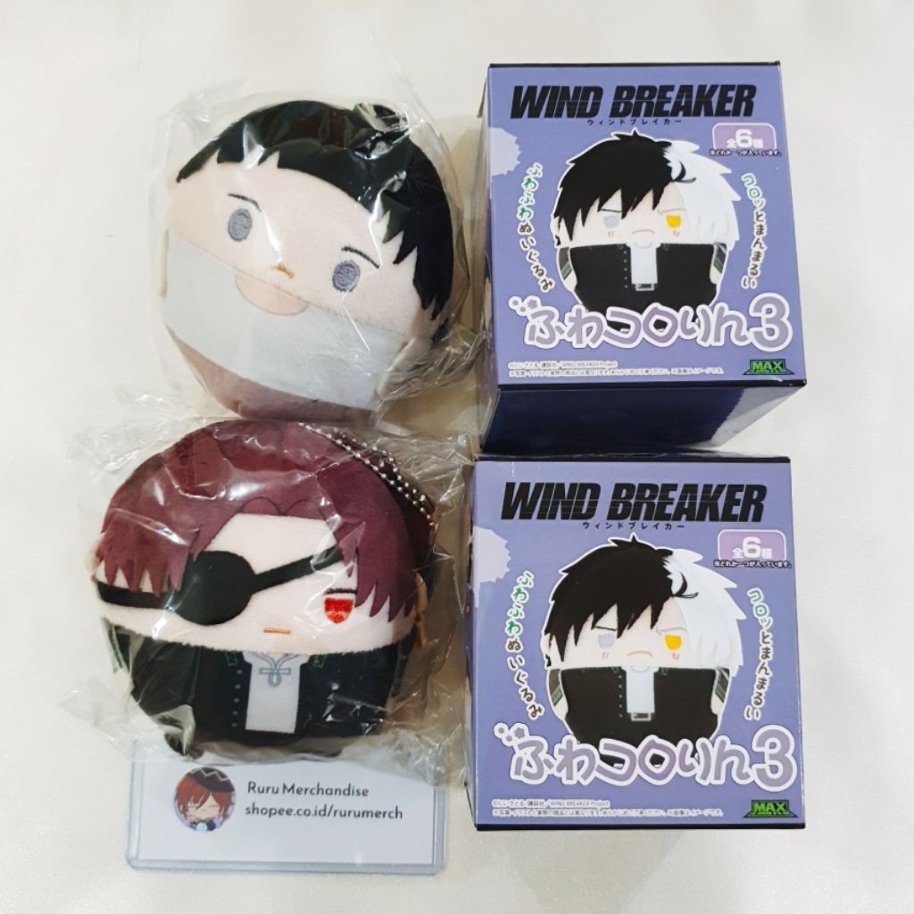 (SET) Wind Breaker Windshield Fuwakororin Fuwa Size S Nui Mascot Suo & Suzuri