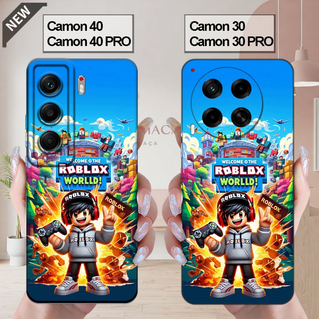 เคส Tecno CAMON 40 | CAMON 40 Pro _เคส CAMON 30 | CAMON 30 PRO - ปลอกสีดําใสยืดหยุ่น