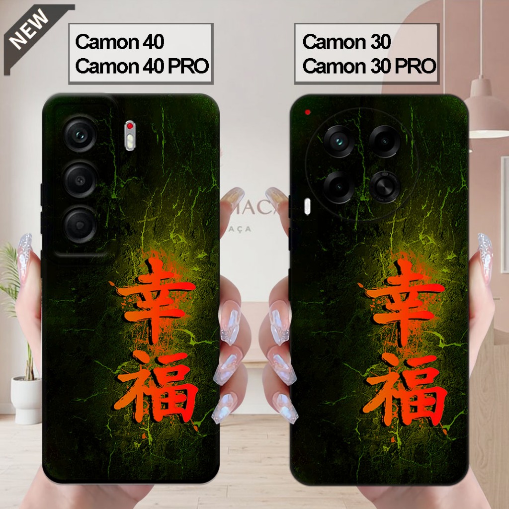 เคส Tecno CAMON 40 | CAMON 40 Pro _เคส CAMON 30 | CAMON 30 PRO - ปลอกสีดําใสยืดหยุ่น