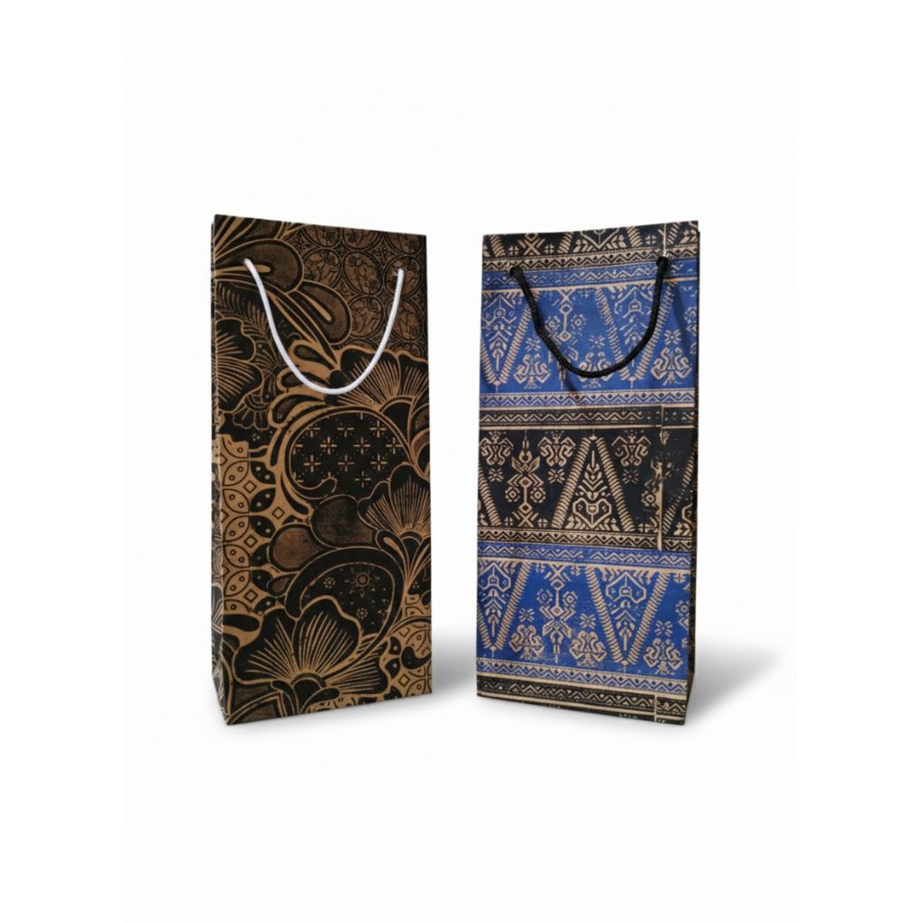 สําหรับถุงกระดาษขวด/ GOODIE BAG WEDDING SOUVENIR พร้อมกระดาษ KRAFT MOTIF