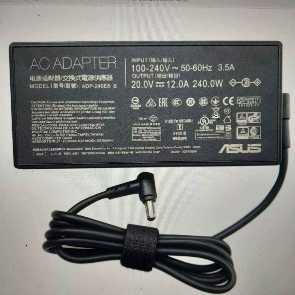 ASUS TUF ที่ชาร์จแล็ปท็อปสําหรับเล่นเกม A15 FA506II-AS53 FA506IH-AS53 20V-12A 240W DC (6.0x3.7 มม.)