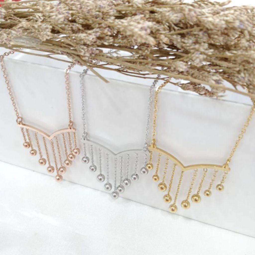 Boba Jurai สร้อยคอโซ่ไทเทเนียมแฟชั่นสตรีมากมาย