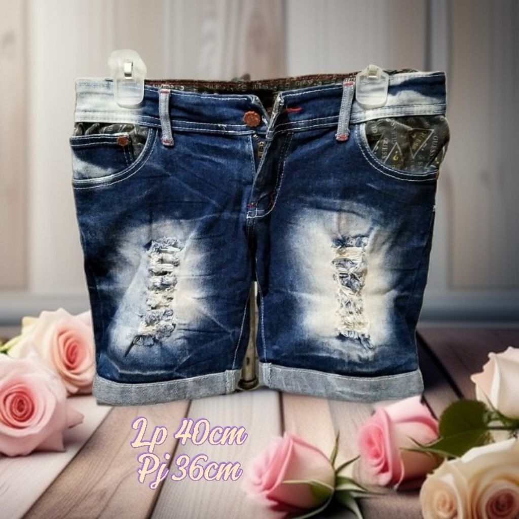 Lye-OS กางเกงยีนส์ขาสั้นผู้หญิง Hotpants