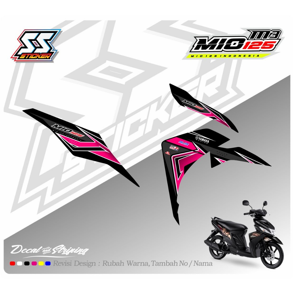 MIO M3 สติ๊กเกอร์แถบรถจักรยานยนต์ FULL DESIGN 09