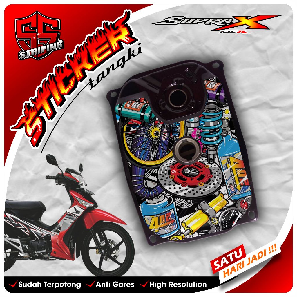 SUPRA X 125 KARISMA 125 WAVE 125 TANK STICKER PREMIUM MATERIAL ALREADY CUT. 01