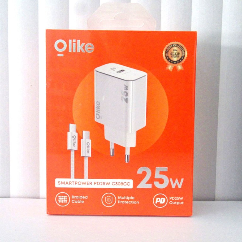 OLIKE C308CC TYPE C TO TYPE C 25W CHARGER