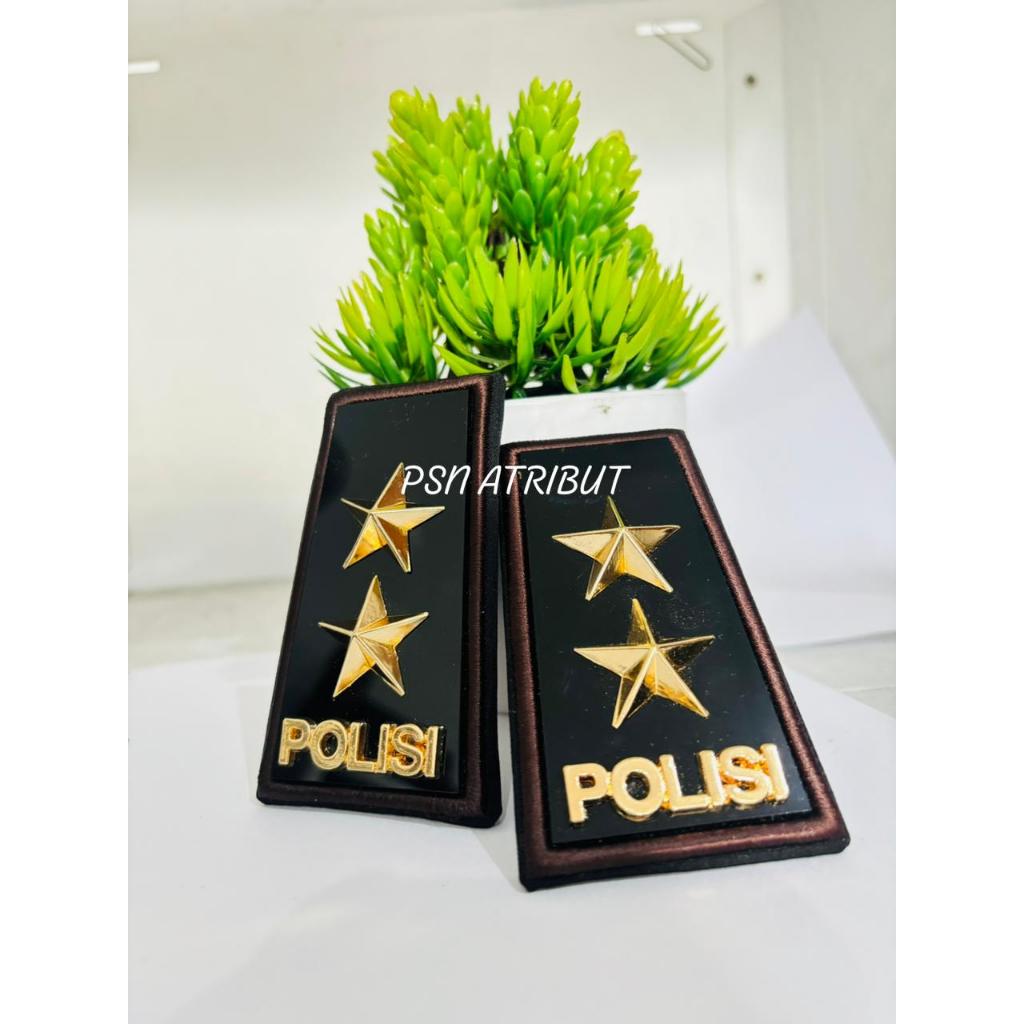 IRJEN POL MIKA RANK WITH BROWN EMBROIDERY โลหะคุณภาพ