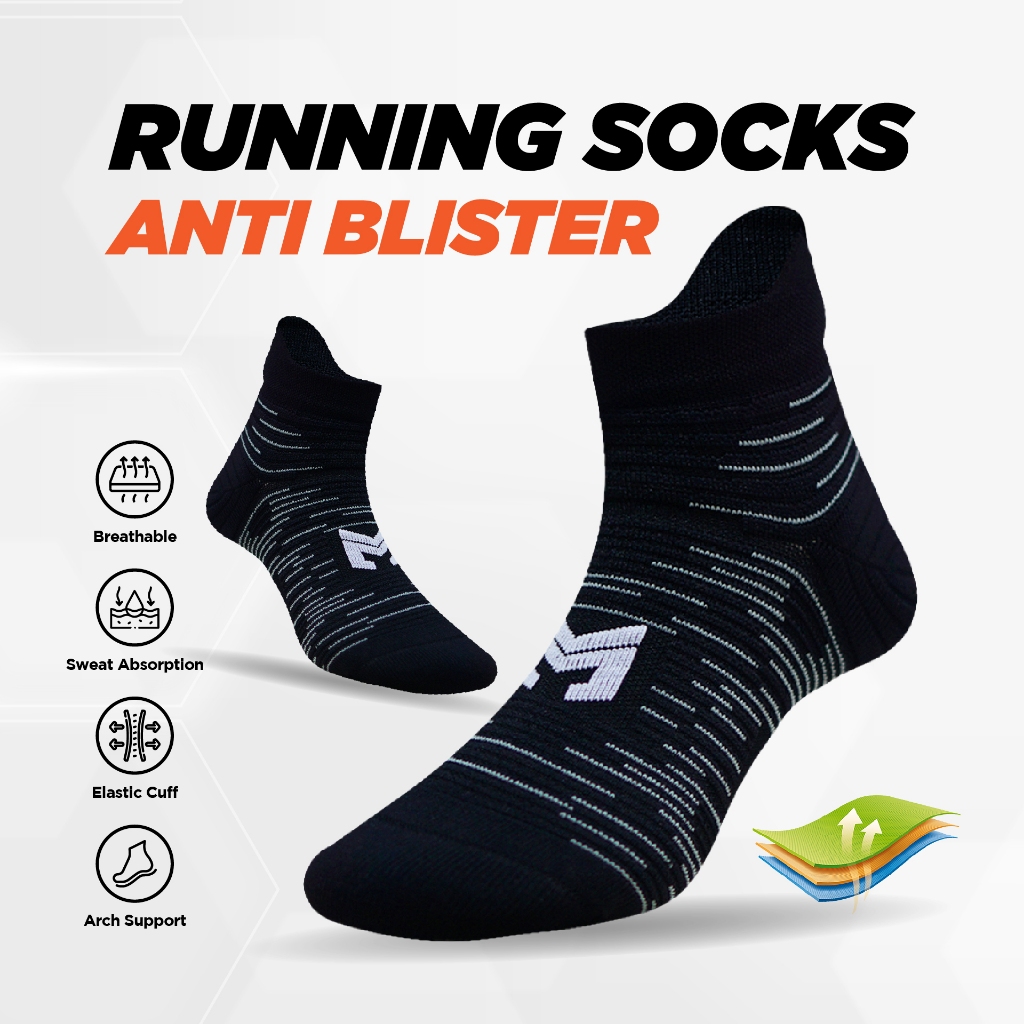 MECS-Stride Lines Ankle Black/Digital Green-Ankle Socks-Running-Stride Lines-Ankle Socks-ถุงเท้าข้อเ