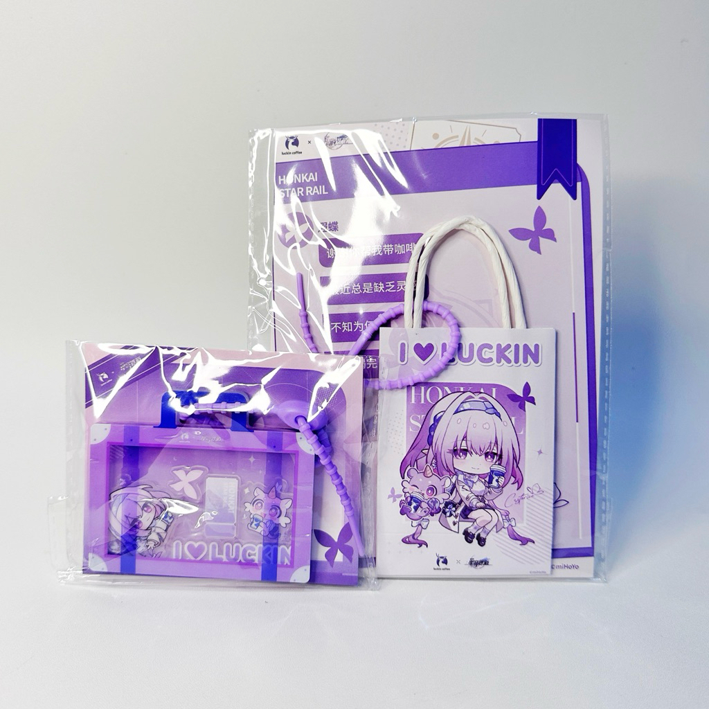 [HSR Official Merch] HSR x Luckin Coffee - Painon & Castore Shikishi & Shaker (GRADE B)