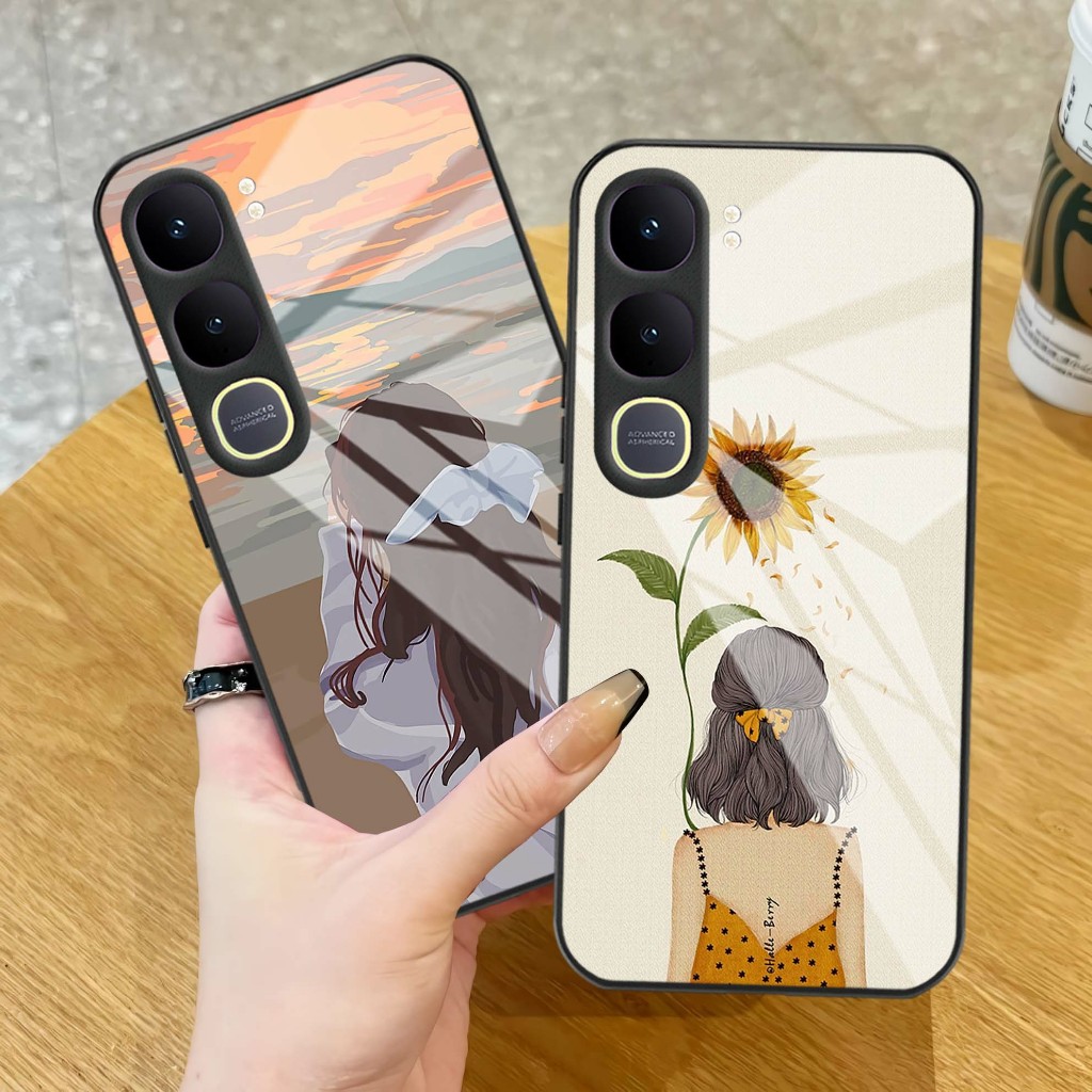 {F740} VIVO Y21D VIVO Y31 Glass Softcase - VIVO Y21D VIVO Y31 HP Casing - VIVO Y21D VIVO Y31 กล้องให