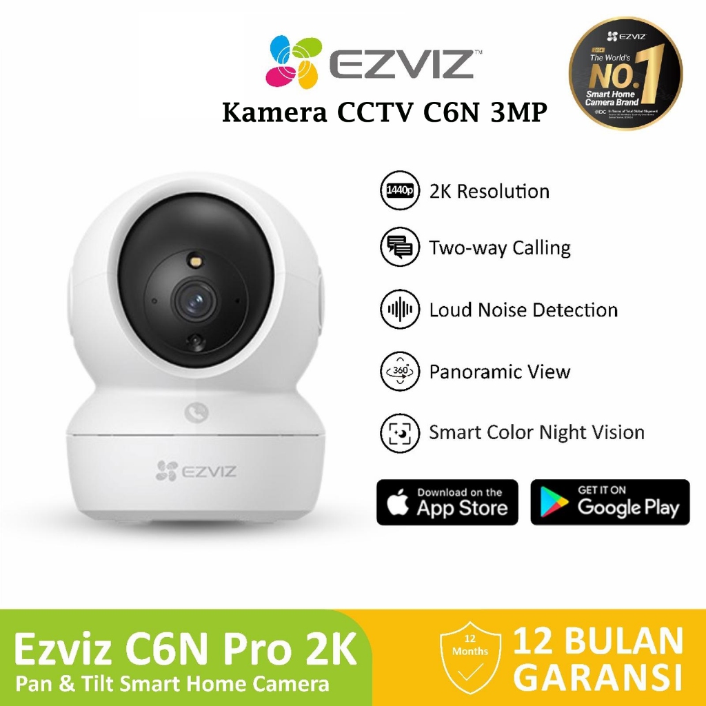 EZVIZ C6N 3MP IP CAMERA กล้องวงจรปิด 2K INDOOR ORIGINAL – การรับประกันอย่างเป็นทางการ