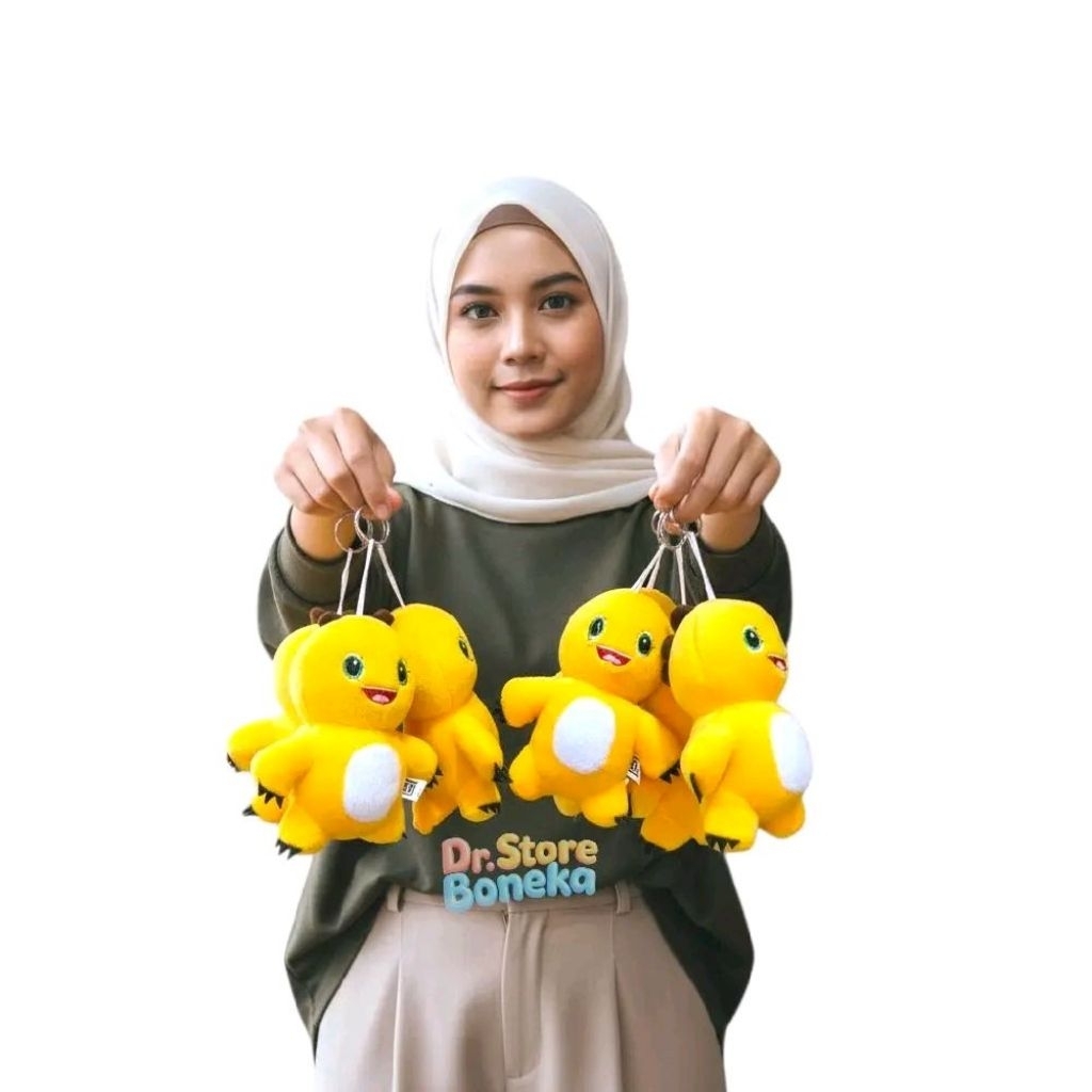 GANTUNGAN Nailong Keychain Doll Saving Package 100 พันได้ 12 ชิ้น