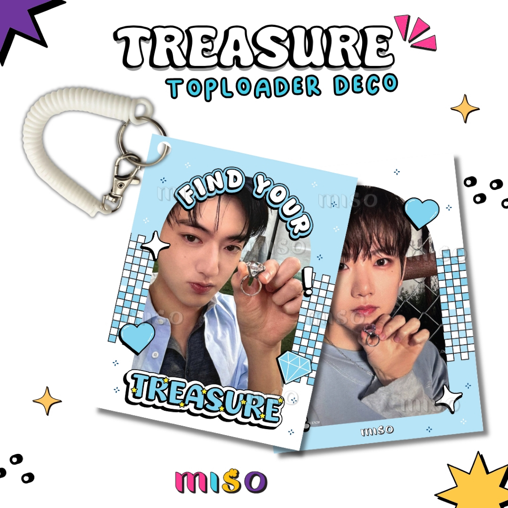 Toploader Deco Photocard Holder PVC TREASURE / Card Holder Toploader Deco TREASURE / Cahol Kpop fanm
