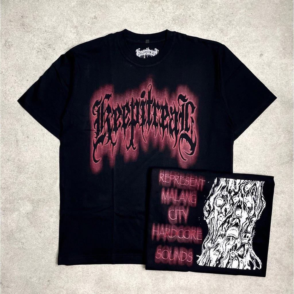 Keep It Real T-Shirt - Detective Malang City Hardcore Sounds - สีดํา 24s