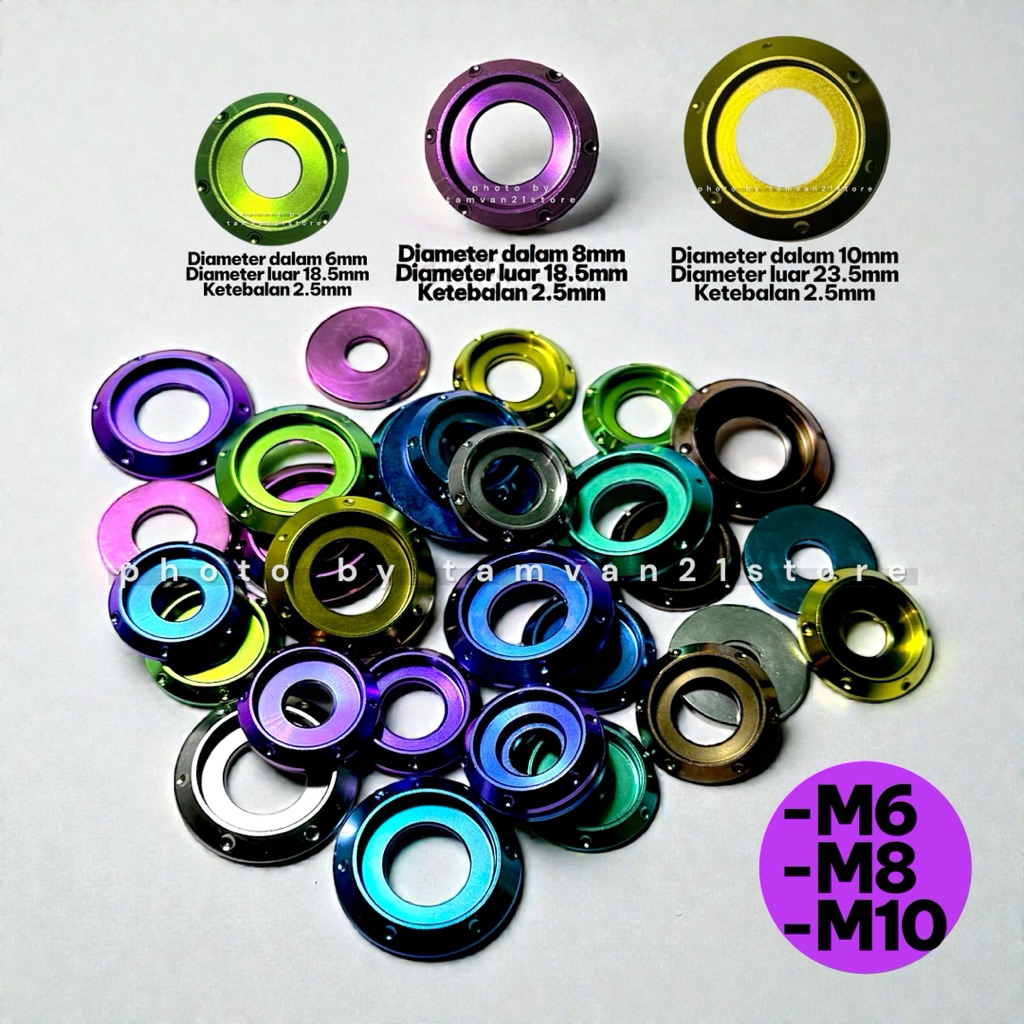 WASHER RING TITANIUM GRADE5 M6 M8 M10