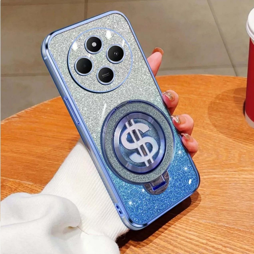 HP REDMI 14C 13C Glitter Dollar Ring Stand เคสชาร์จไร้สาย